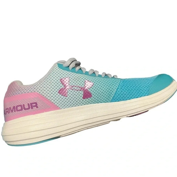Under Armour Surge Prism Running Shoes – Aqua/Pink (Women’s 5.5Y/7W) - Picture 6 of 7